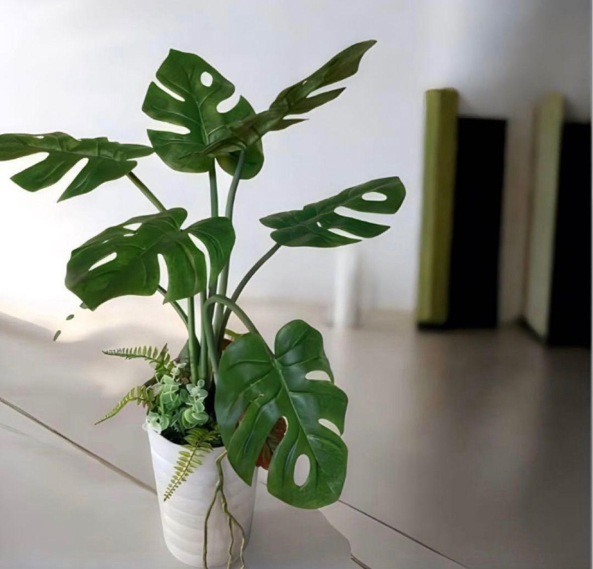 光触媒 人工観葉植物 ウォールグリーン フェイクグリーン oモンステラh