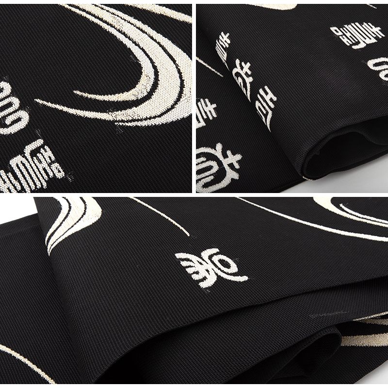  廃棄品 正絹 西陣袋帯 仕立上り品 西陣証紙番号不明 仕立て上り品の為 シルク レディース 女物 夏用 帯留め 根付 帯留め 帯飾り