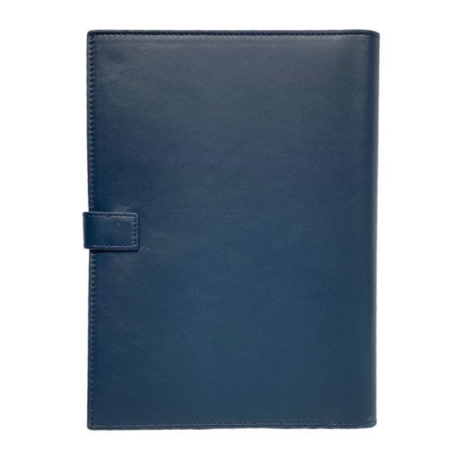 ハリーウィンストン 手帳カバー ノートカバー レザー ネイビー 手帳 A５ メンズ ラージ 大きめ 紺 濃紺 ビジネス 紳士