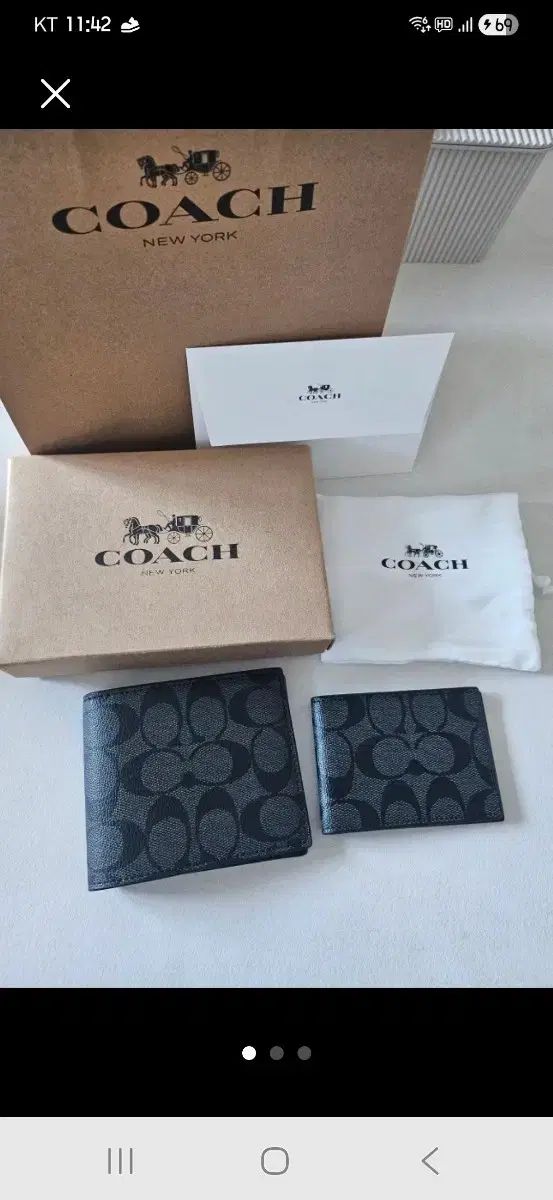 COACH シグネチャー 二つ折り財布 カードウォレット セット