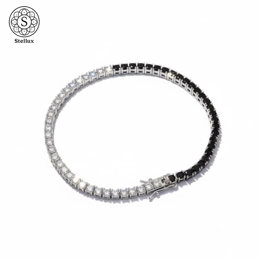 唯一無二の3色コントラスト】 ブラック×グレー×ホワイト モアサナイト