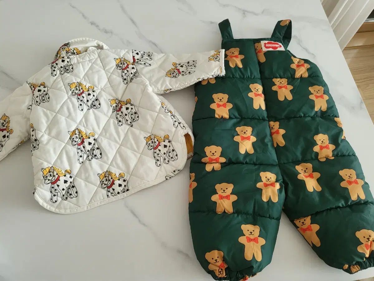  ベベデピノ ダウン アウター - オーバーオール セット アウター ベビー服(~95cm)