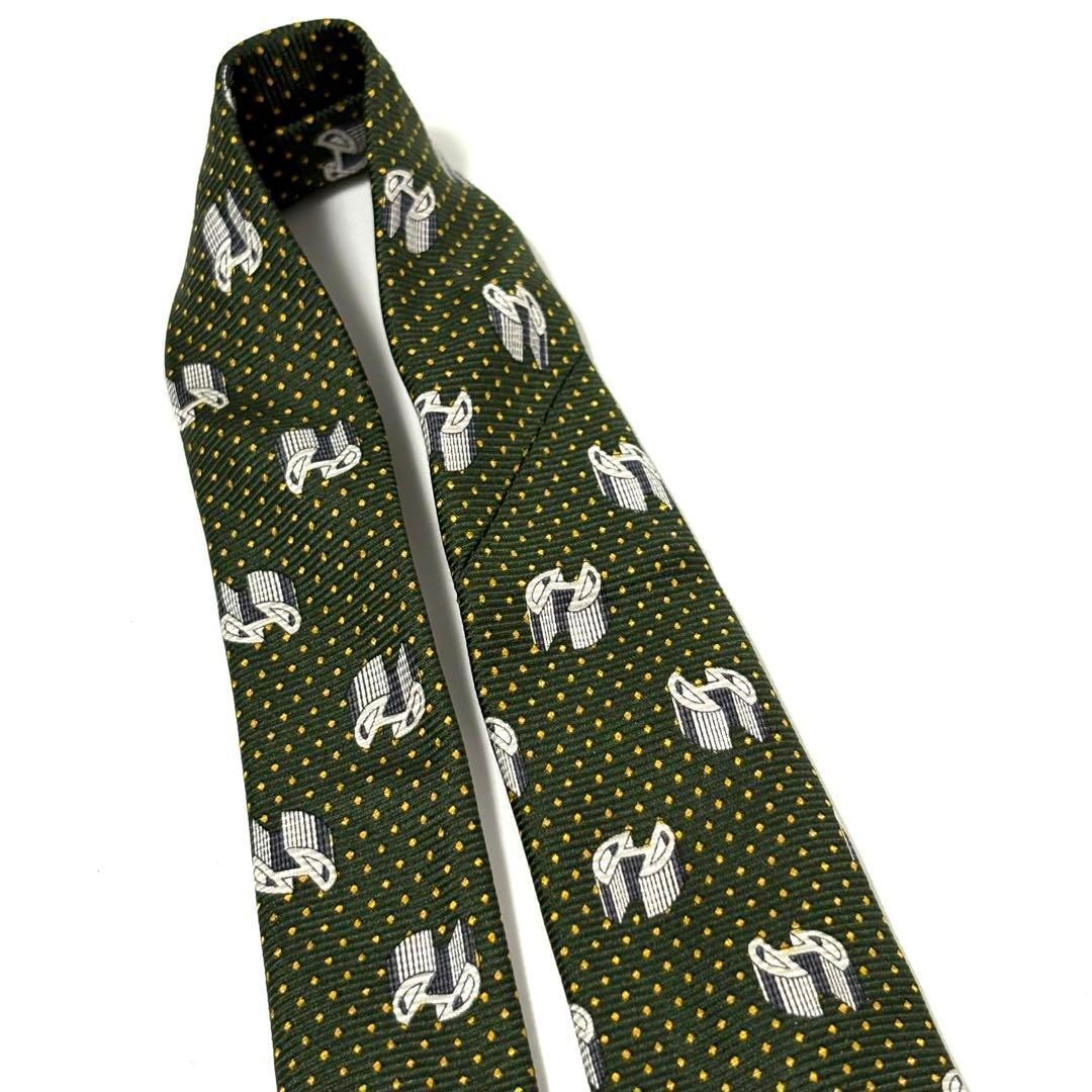 極美品✨ セリーヌ ネクタイ ダークグリーン 深緑 シルク - メルカリ