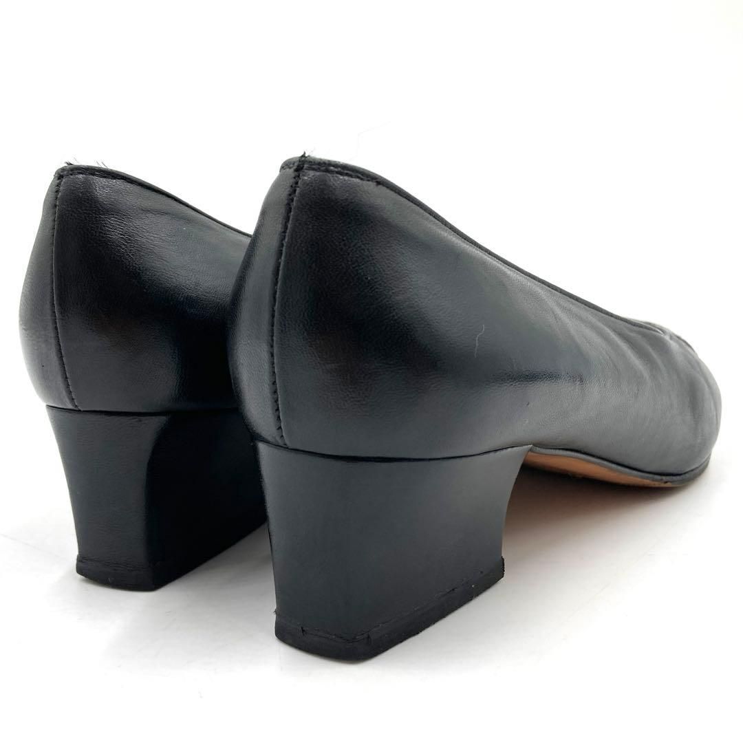 【極美品】SalvatoreFerragamo パンプス 23cm ブラック Salvatore Ferragamo サルヴァトーレフェラガモ パンプス 23cm レザー