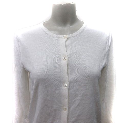 アナイ ANAYI カーディガン カットソー 長袖 38 白 ホワイト /YI