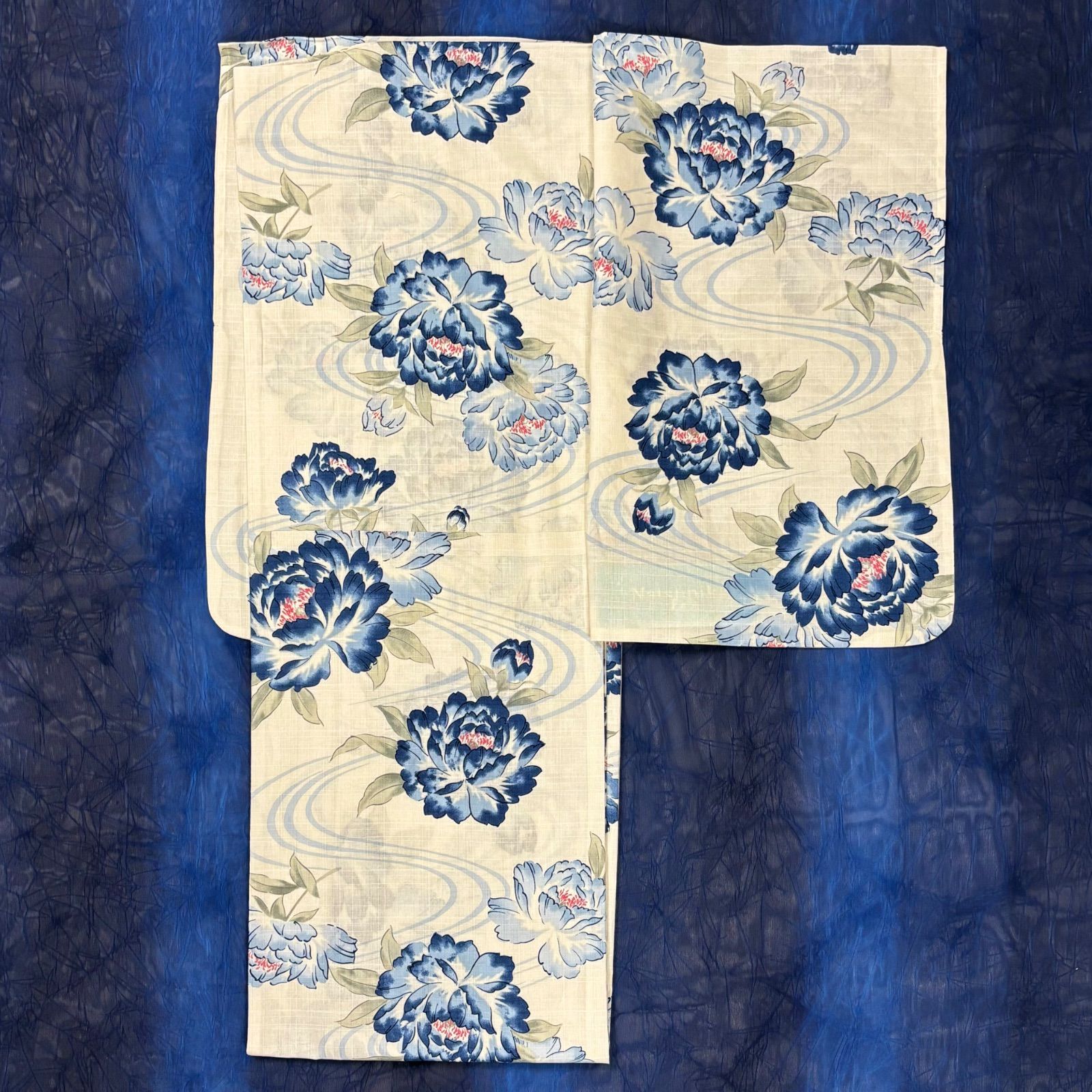 大人のゆかた◇新品！高級綿浴衣4点セット◎プレタ浴衣・単帯・帯〆