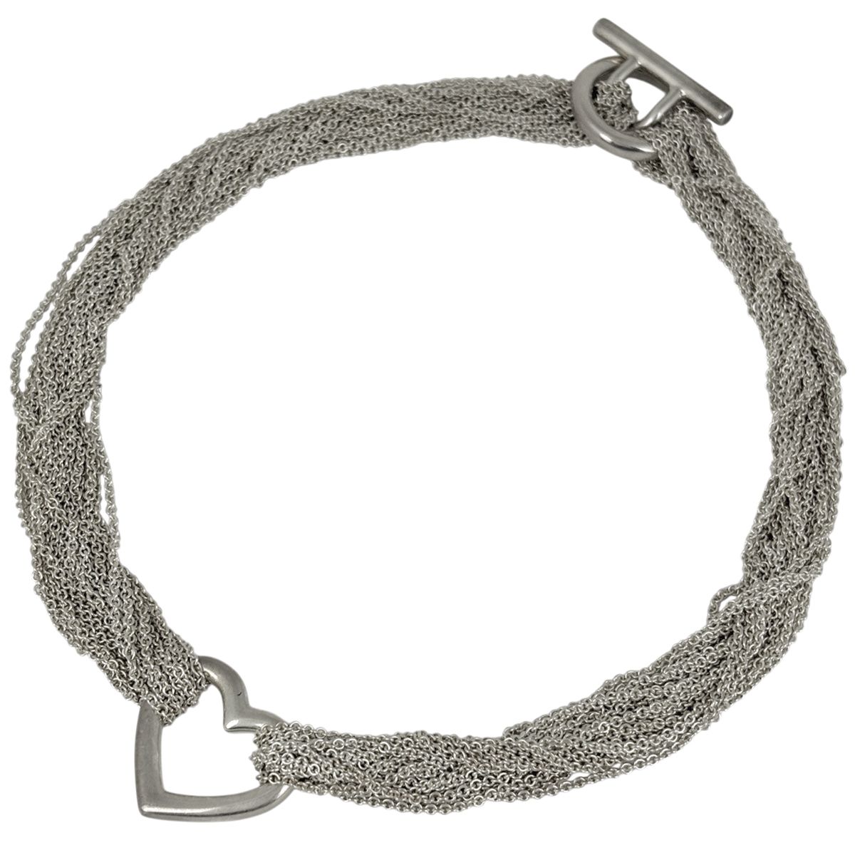 ティファニー TIFFANY&Co. オープンハート メッシュ ネックレス トグル