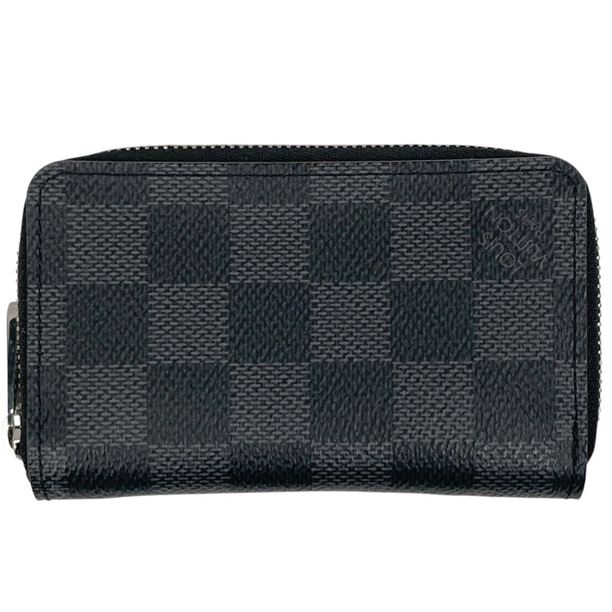 ルイ ヴィトン Louis Vuitton ジッピー コインパース カードケース 名刺入れ ラウンドジップ ラウンドファスナー コインケース ダミエグラフィット ブラック N 63076 メンズ