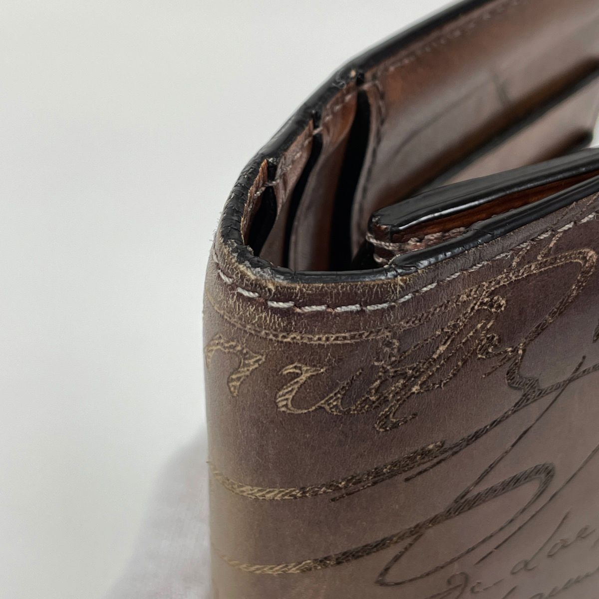 ベルルッティ Berluti エベネ 二つ折り長財布 カリグラフィ 長財布