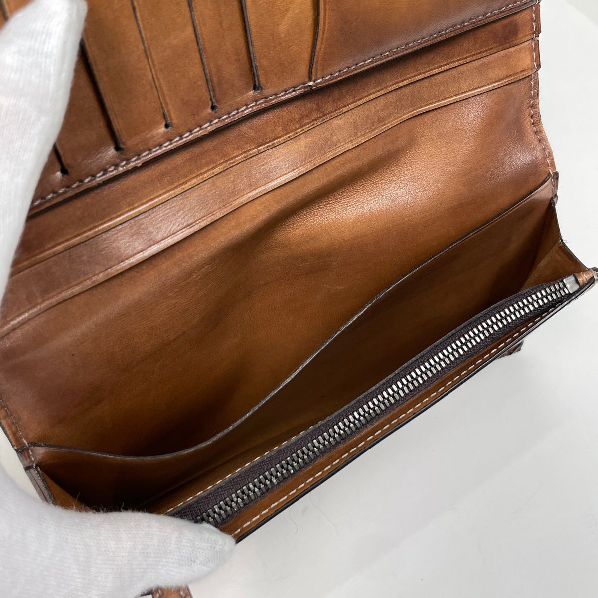 ベルルッティ Berluti エベネ 二つ折り長財布 カリグラフィ 長財布