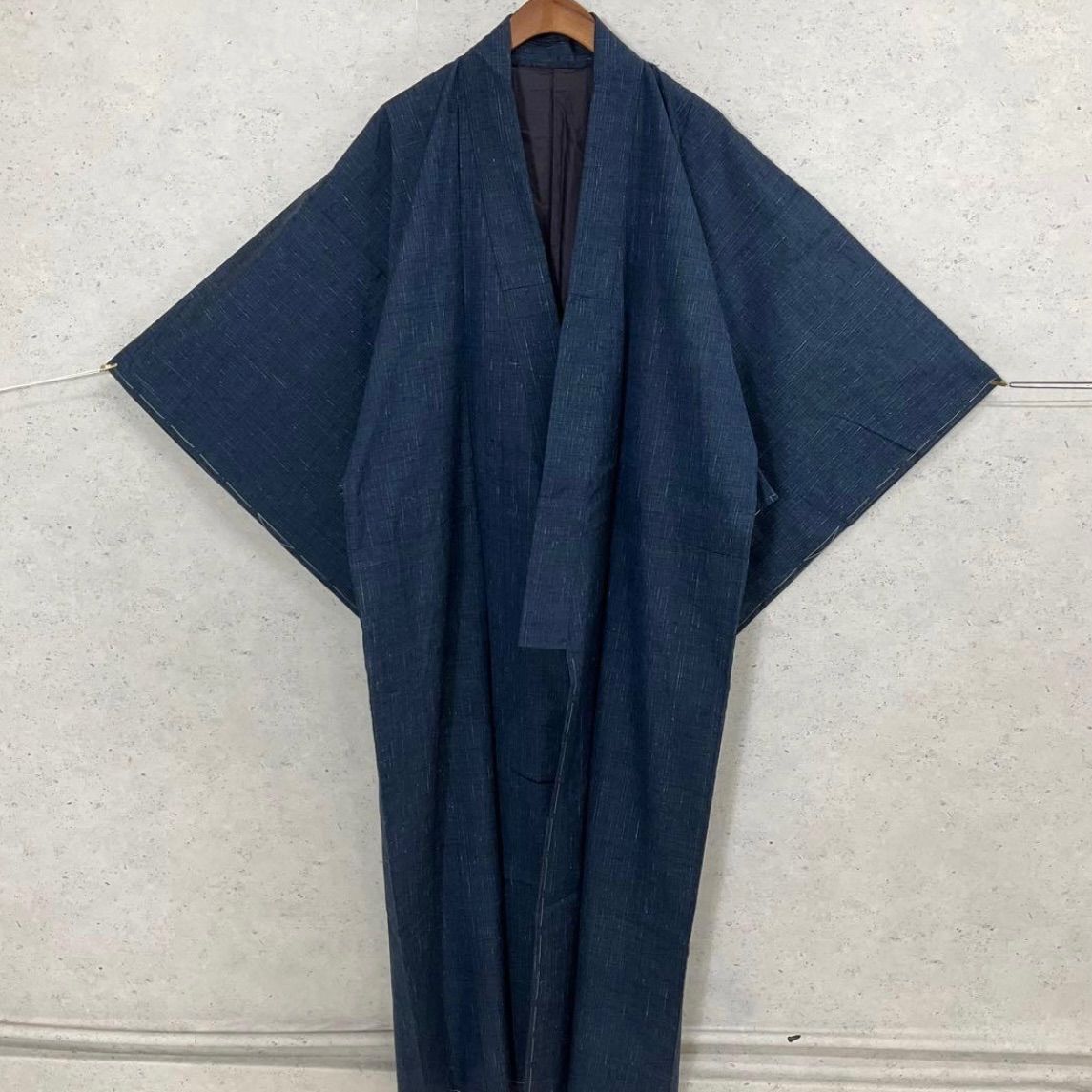 one⬛️男前屋⬛️ 同然⬛️男着物⬛️上條紬⬛️正絹⬛️袷⬛️仕付け糸付き⬛️裄67