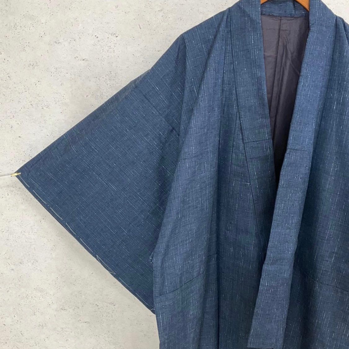 同然⬛️男着物⬛️上條紬⬛️正絹⬛️袷⬛️仕付け糸付き⬛️裄67