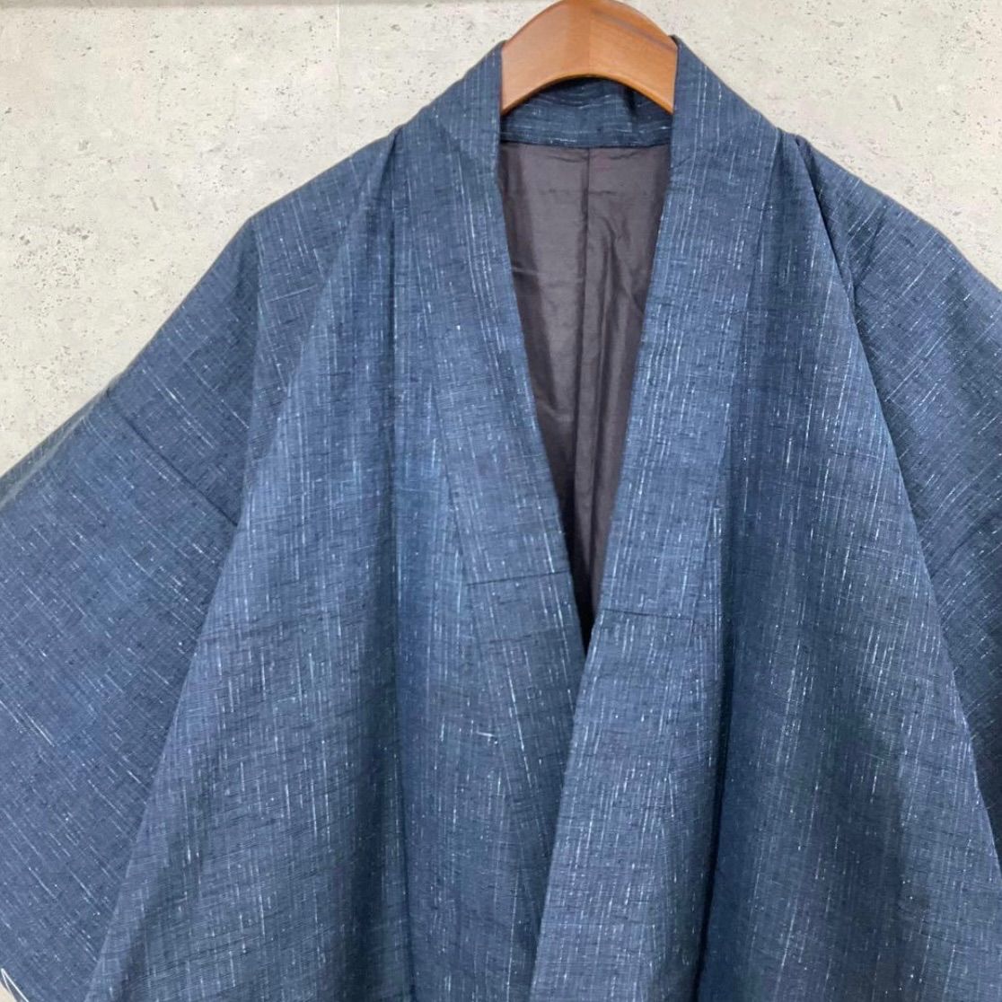 同然⬛️男着物⬛️上條紬⬛️正絹⬛️袷⬛️仕付け糸付き⬛️裄67 5着丈137