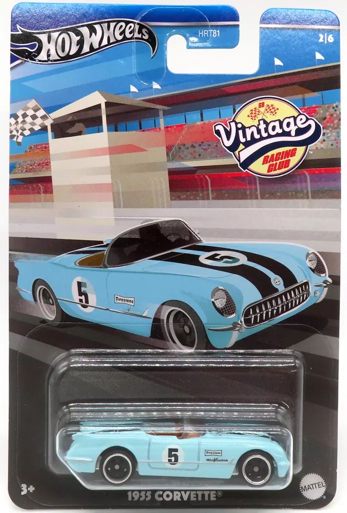 中古】ミニカー 1/64 1955 CORVETTE(ライトブルー) 「Hot Wheels