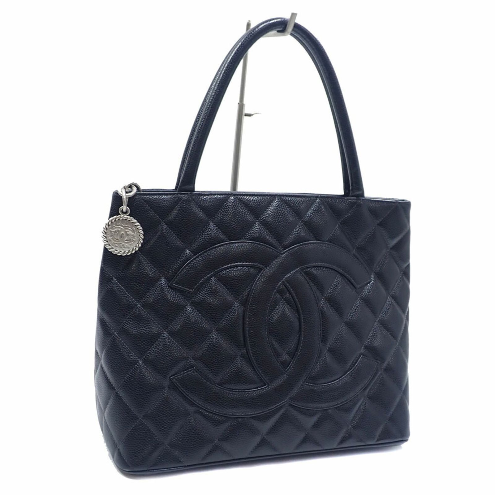 シャネル Chanel 復刻 トートバッグ マトラッセ レディース ブラック 黒 キャビアスキン A 01804 レザー 革 ココマーク