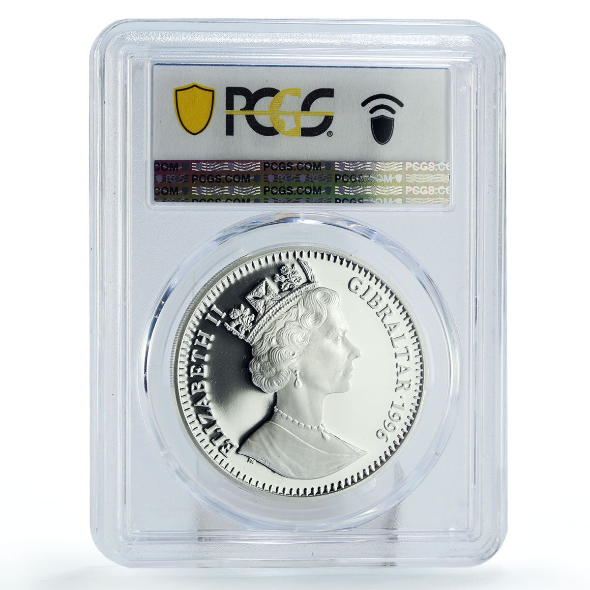 ジブラルタル 1クラウン 仏教 仏陀座像 KM 449 a PR 69 PCGS 銀貨 1996年