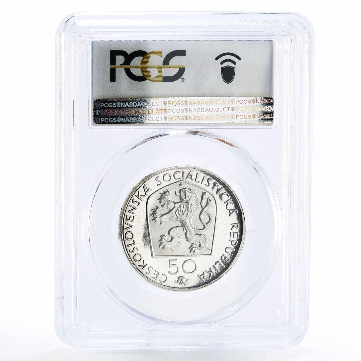 チェコスロバキア 50コルン 彫刻家ヨゼフ・ミスルベック PR68 PCGS