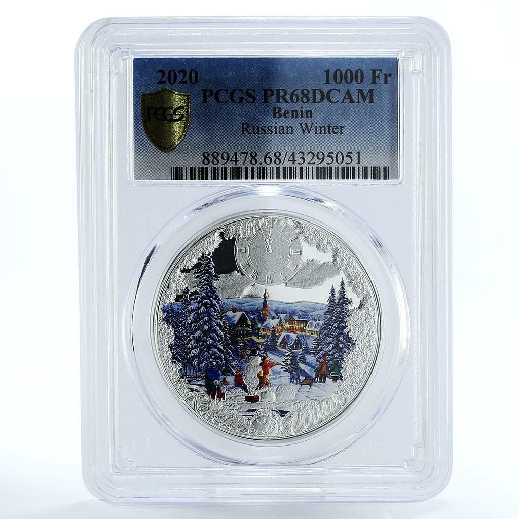 ベナン 1000フラン ルシアン・ウィンター PR68 PCGS カラープルーフ