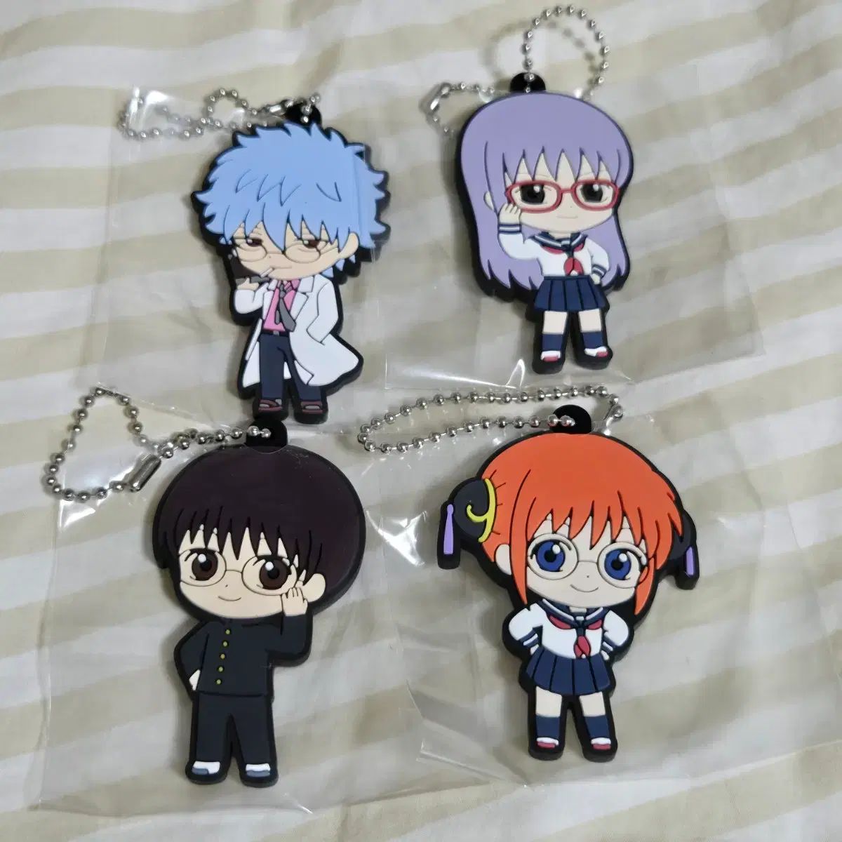 銀魂 3年Z組銀八先生 ラバーストラップ ラバーチャーム キーホルダー