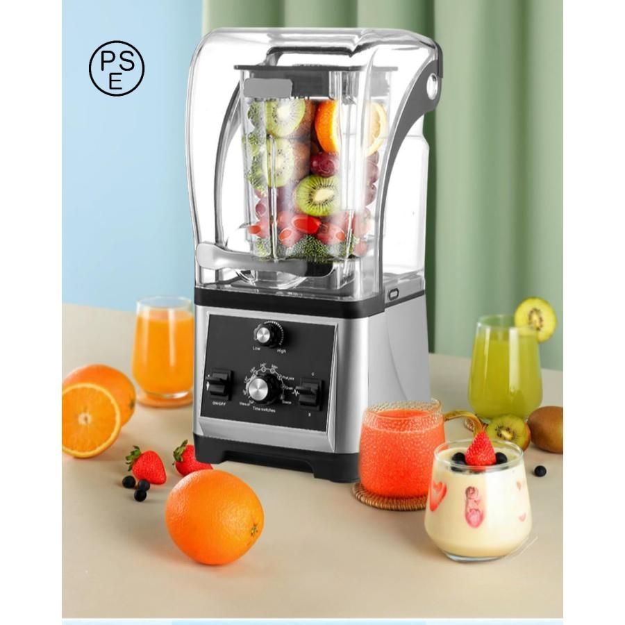 大好評 ミキサー 業務用ブレンダー 防音カバー付き スムージーブレンダー 大容量 1 8 L スムージー 刃 氷も砕ける 1800 Wハイパワー 一台多役 業務用 家庭用