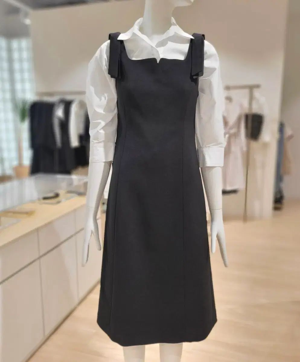 zooc ジューク ショルダー リボン ポイント ビスチェ ONE PIECE ブラック 66