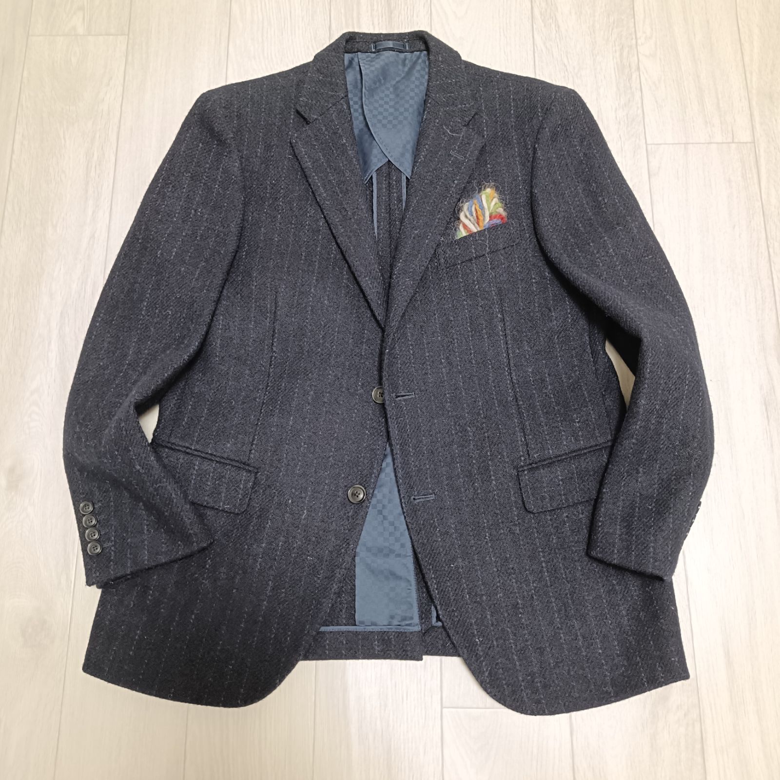 ミツミネ リスペクト ハリスツイード ペンシルストライプ テーラード