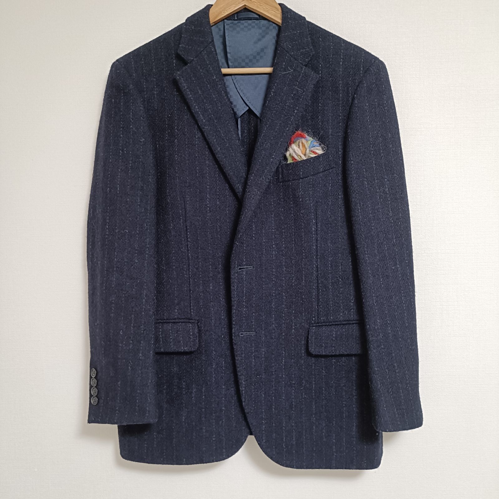 ミツミネ リスペクト ハリスツイード ペンシルストライプ テーラード