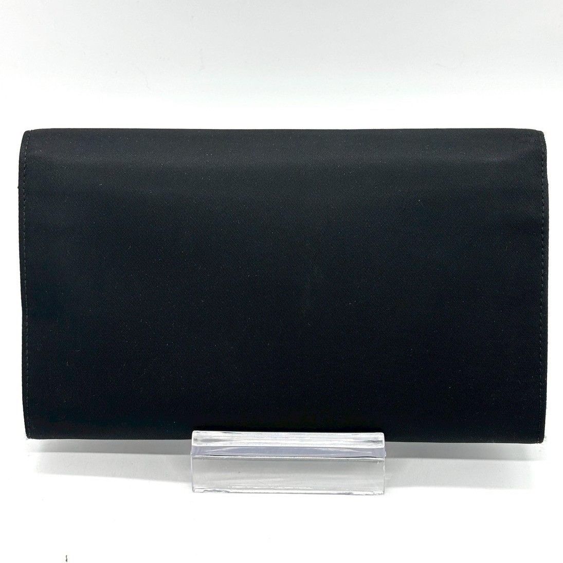 静かに輝く黒の品格】 PRADA プラダ 二つ折り財布 テーストナイロン