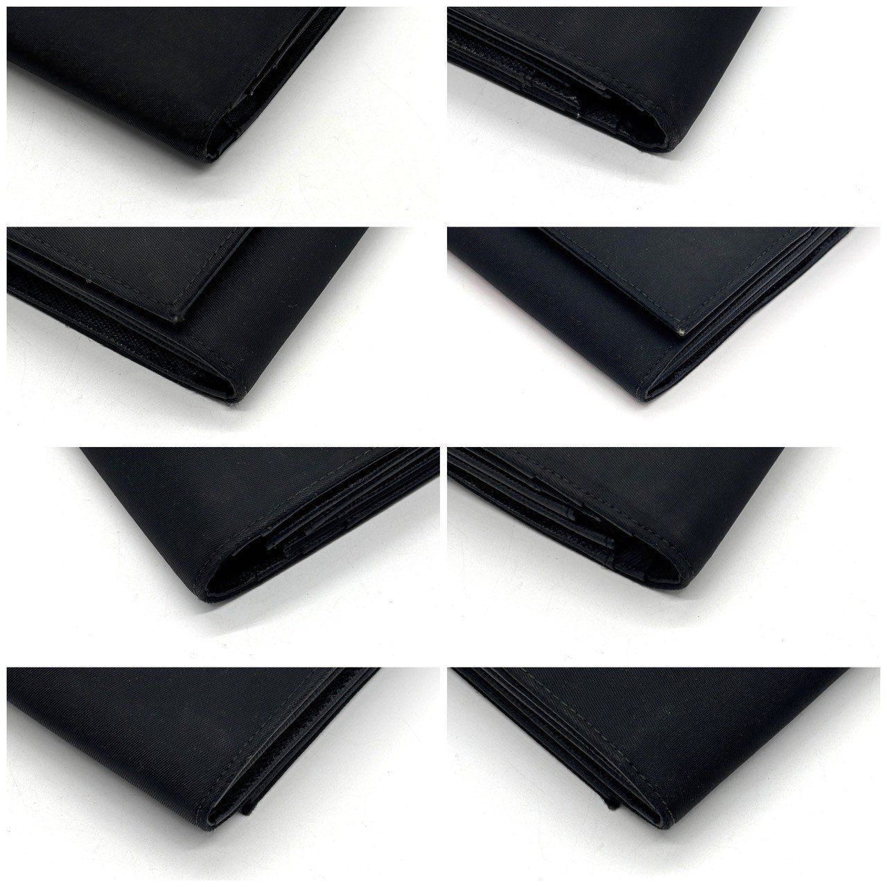 静かに輝く黒の品格】 PRADA プラダ 二つ折り財布 テーストナイロン