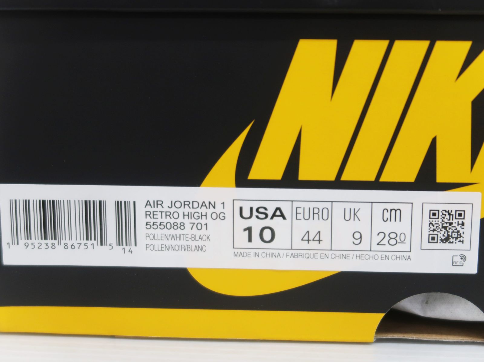  1827 NIKE ナイキ AIR JORDAN 1 RETRO HIGH OG エア ジョーダン レトロ ハイ 555088 701 スニーカー 28㎝ スニーカー 靴