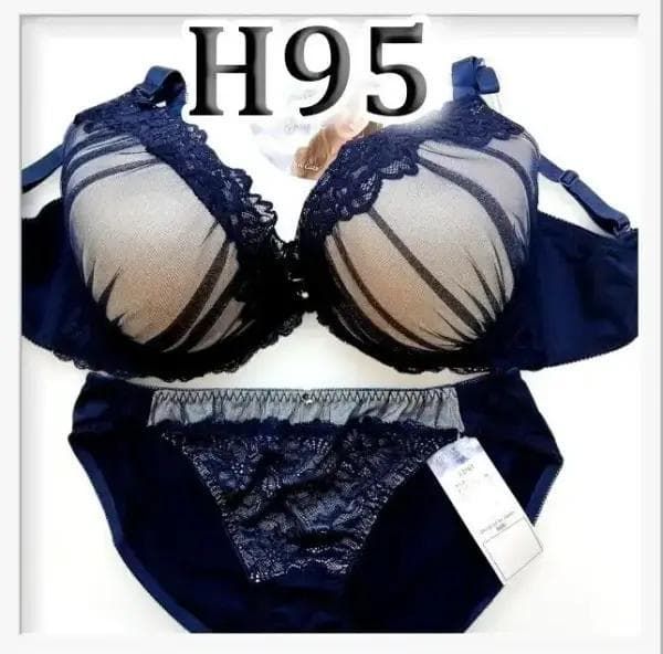 ♪[格安]28[H95&4L]ブラ ショーツ セット pan cute ネイビーシースルー