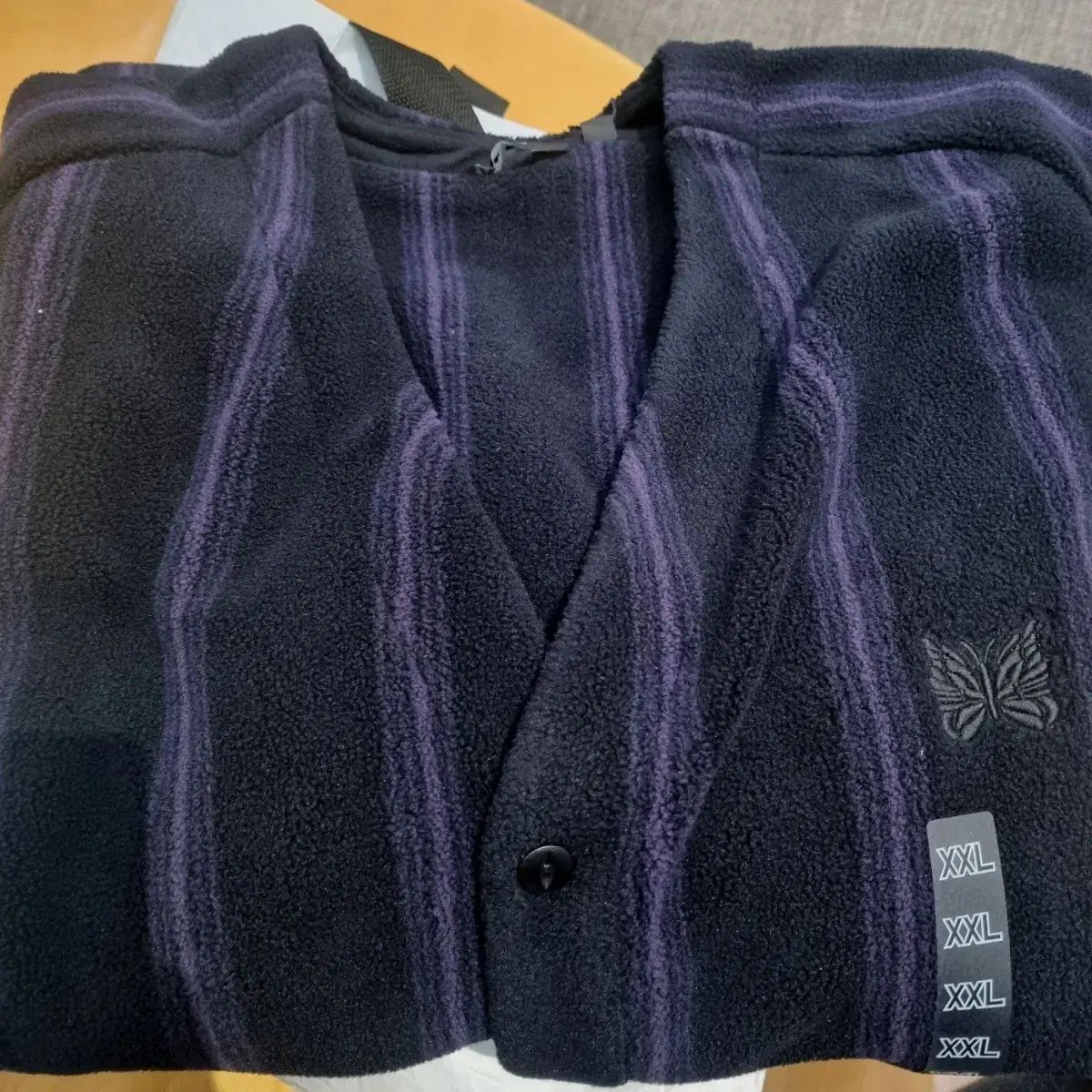 ユニクロ x ニードルズ / カーディガン ブラック 2XL ベージュ L