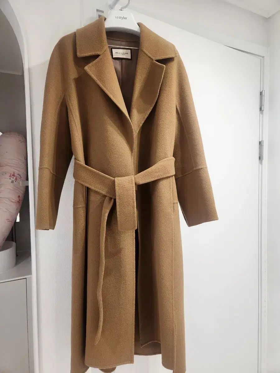 MOJO.S.PHINE モジョエスピン キャメル ベルト ロング コート 55 66半