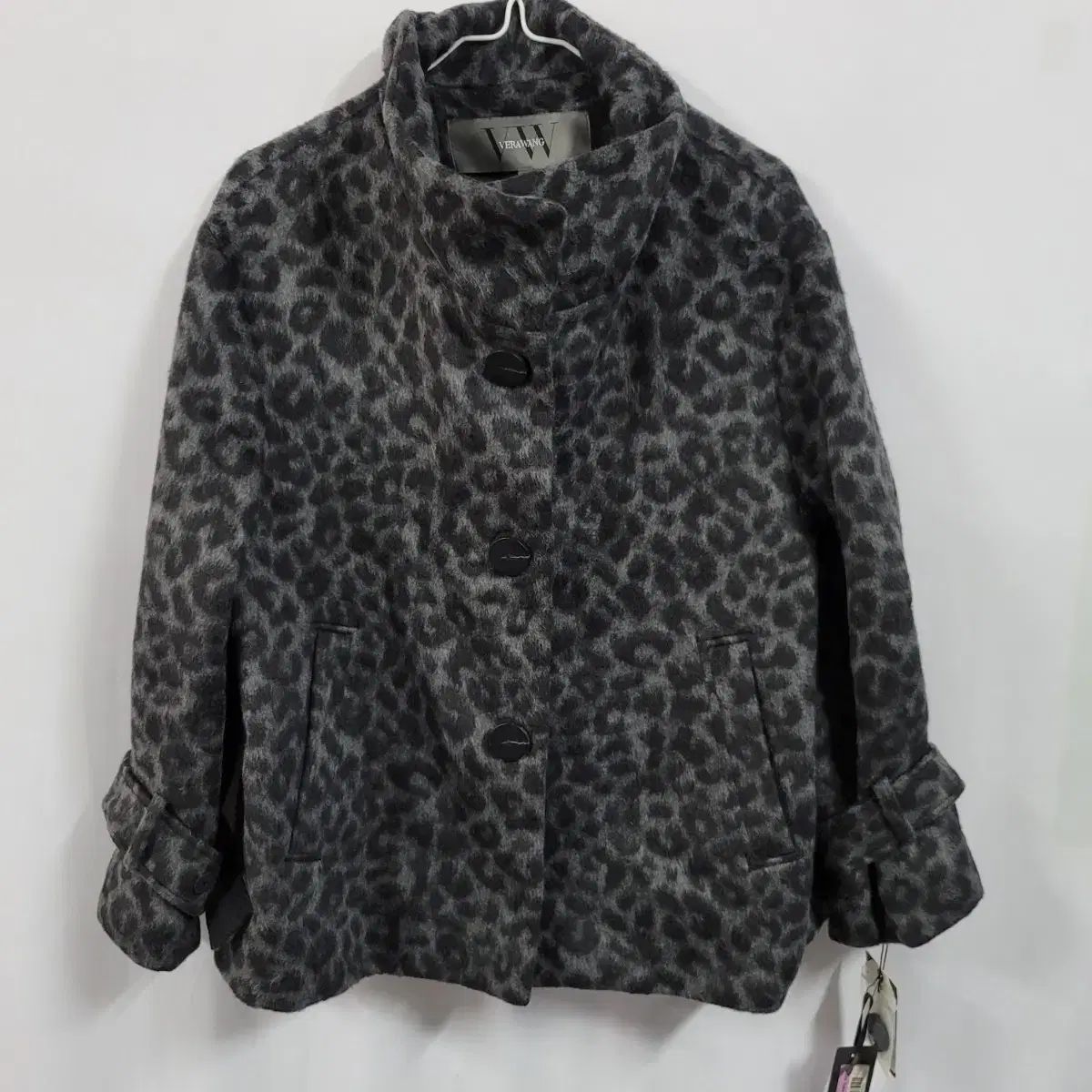 VERA WANG ヴェラウォン レオパード ショートコート レディース 66 j 3387