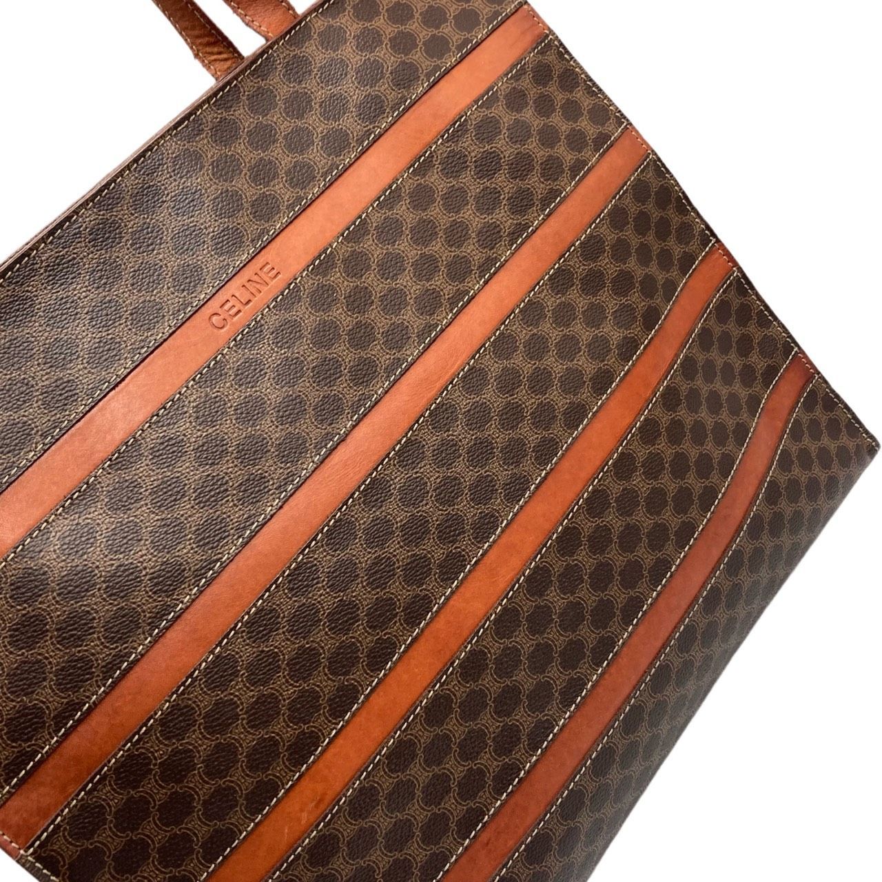 【美品】CELINE オールドセリーヌ マカダム柄 ハンドバッグ A4 自立 CELINE（セリーヌ） マカダム柄 トートバッグ ハンドバッグ トート