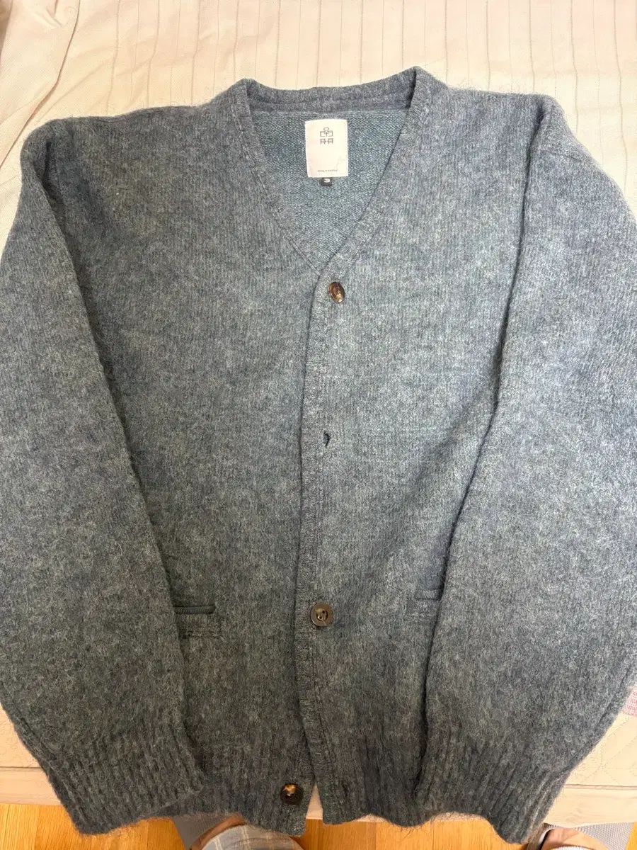 モヘアカーディガン ブルー 3