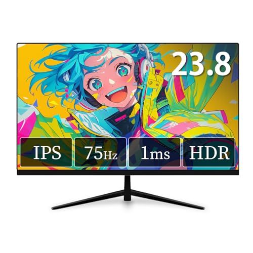 モニター 23.8インチ 液晶ディスプレイ モニタ ゲームモニタ ー ブルーライト軽減モニター 1920 x 1080 P FHD 高輝度300 Nits 非光沢IPSパネル 116 広色域 HDRモード対応 HDMI VGAポート VESAマウント 2 bc 11 aea
