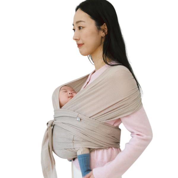 ヘッドサポート入り コニー抱っこ紐 FLEX サイズ調節 AirMesh Konny 夏用 抱っこ紐 エアーメッシュ素材 涼しく快適 ママパパ兼用 ベビー スリング 新生児 20 kg 国際安全認証取得 赤ちゃん 寝かしつけ 出産祝い 収納袋付き 出産準p