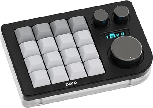 KB 16 マクロメカニカルキーボードアルミニウム製 片手キーボード RGB VIA ホットスワップ プログラム機能対応 16キー Ps Pr LrC Blenderなどのソフトに利用 黒 p