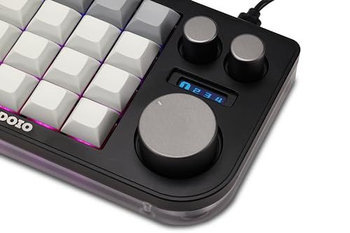 KB 16 マクロメカニカルキーボードアルミニウム製 片手キーボード RGB VIA ホットスワップ プログラム機能対応 16キー Ps Pr LrC Blenderなどのソフトに利用 黒 p