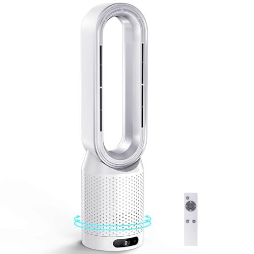 2025新登場 冷暖兼用羽なし扇風機 SAMONIC タワーファン ヒーター 3段階暖風 10段階冷風切り替え 100°自動首振り 強風＆微風＆静音モード 大風量 夏冬兼用 セラミックヒーター 電気ファンヒーター 寒さと熱中症対策 転倒自動OFF 過熱保護p