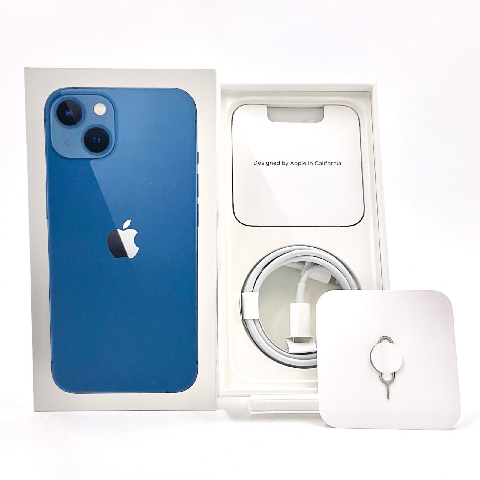 iPhone 13 128GB ブルー SIMフリー 白ロム 動作確認済 72%【全額返金