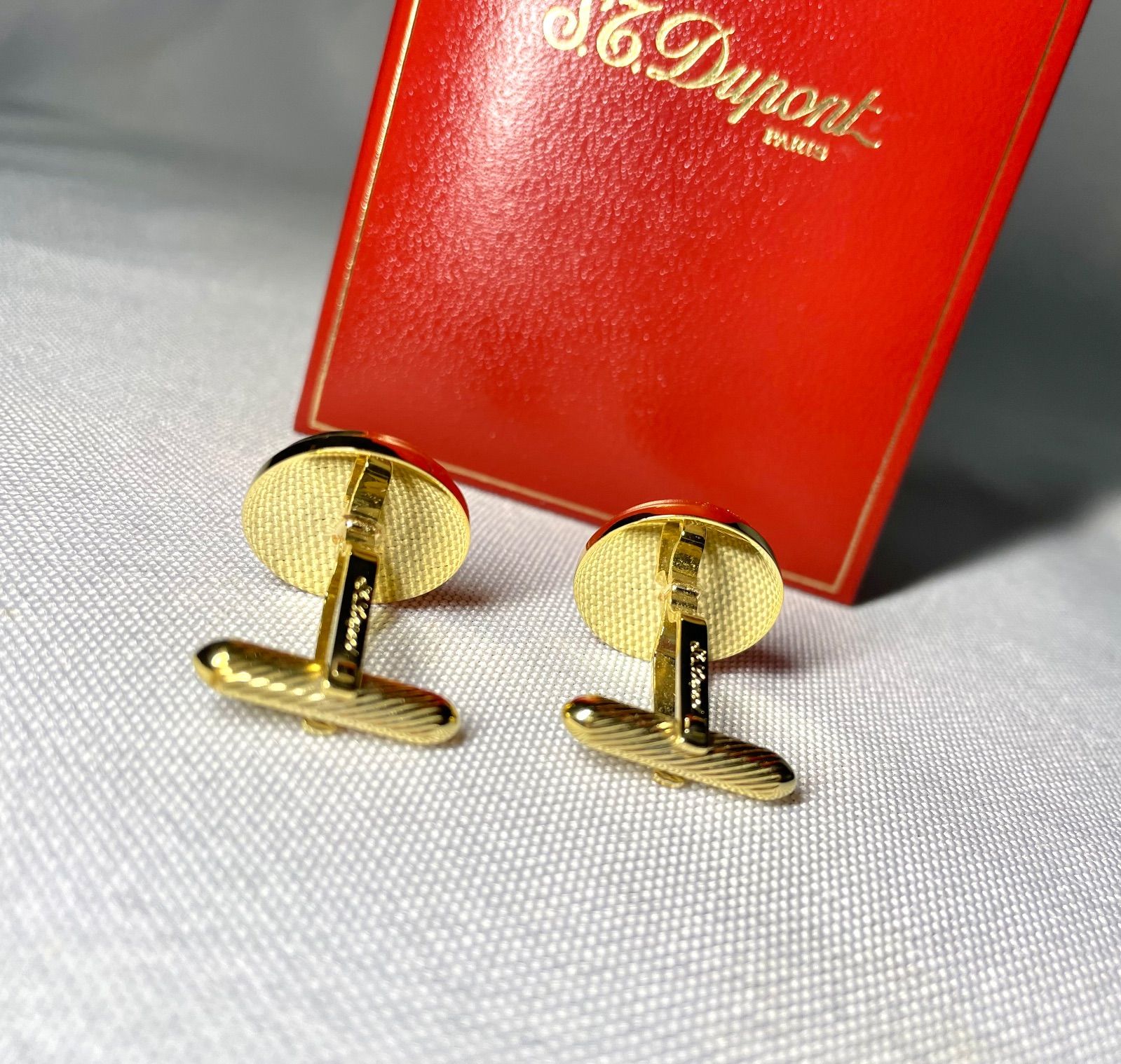 美品 希少 S.T.Dupont デュポン Dロゴ エメラルドグリーン&ゴールド