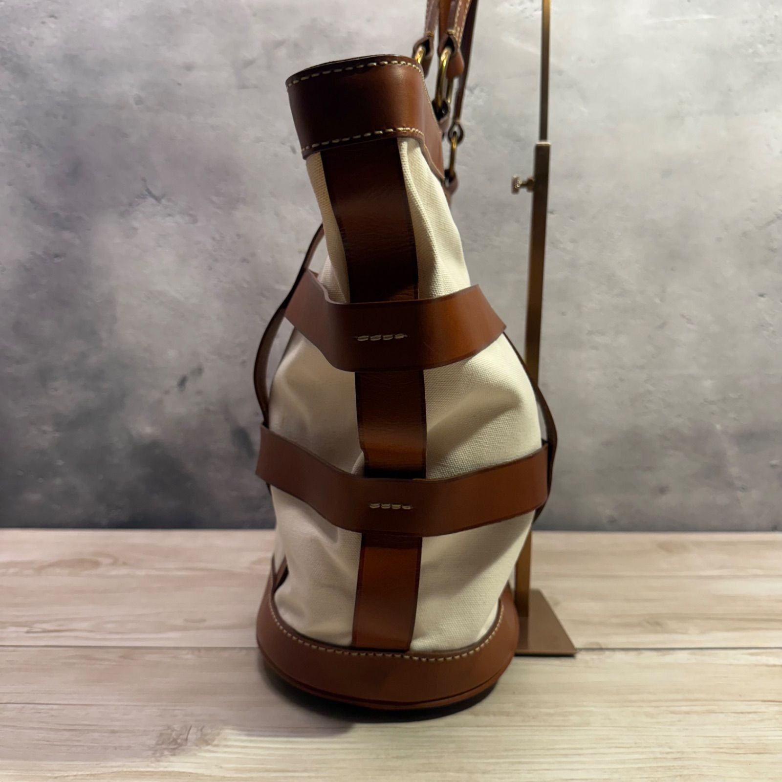 未使用級》Felisi フェリージ 18-15/OS+A キャンバス×レザー トート