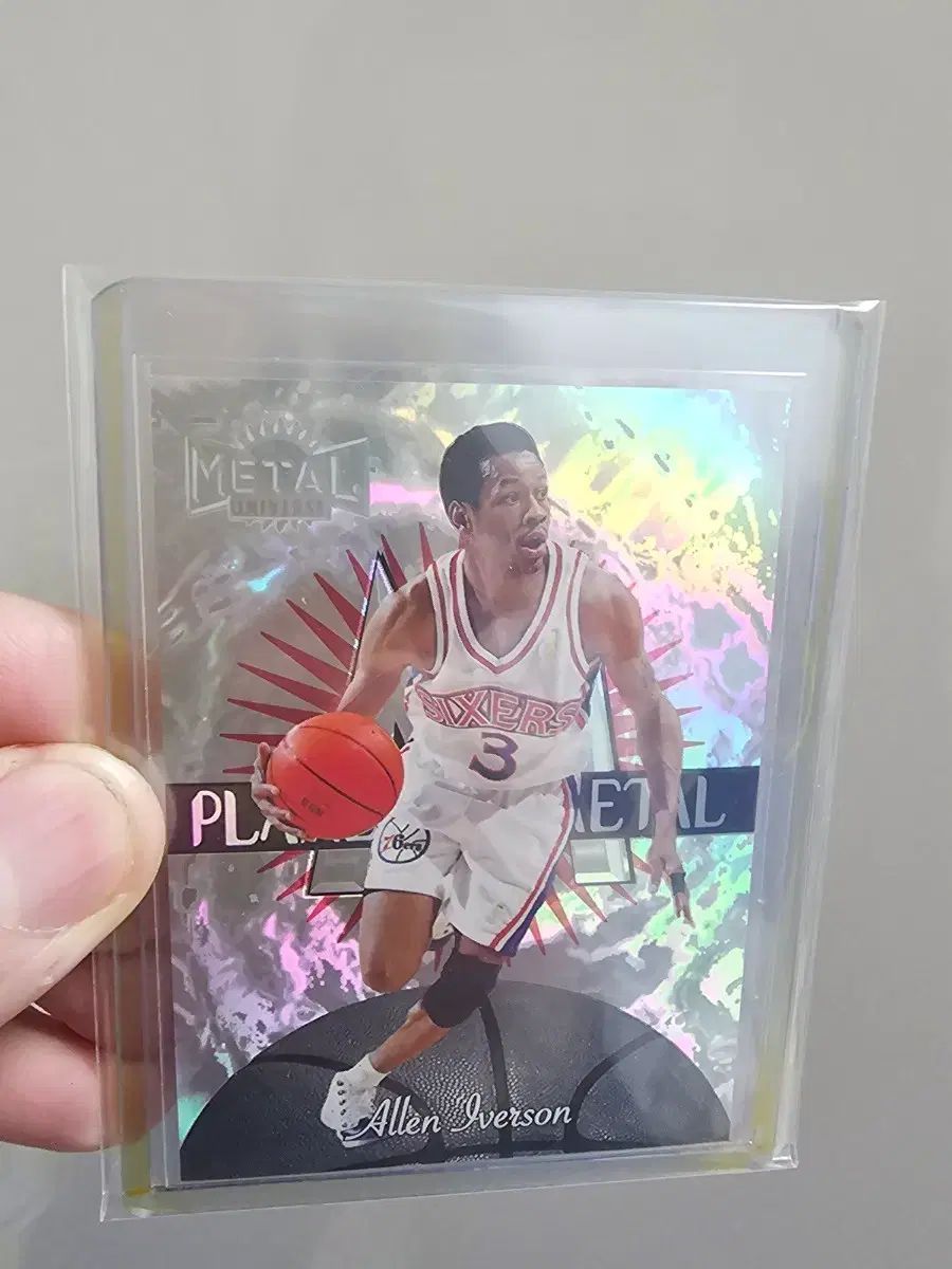 フィラデルフィア セブンティシクサーズ エレン アイバーソン 1996 1997 メタル バスケット カード