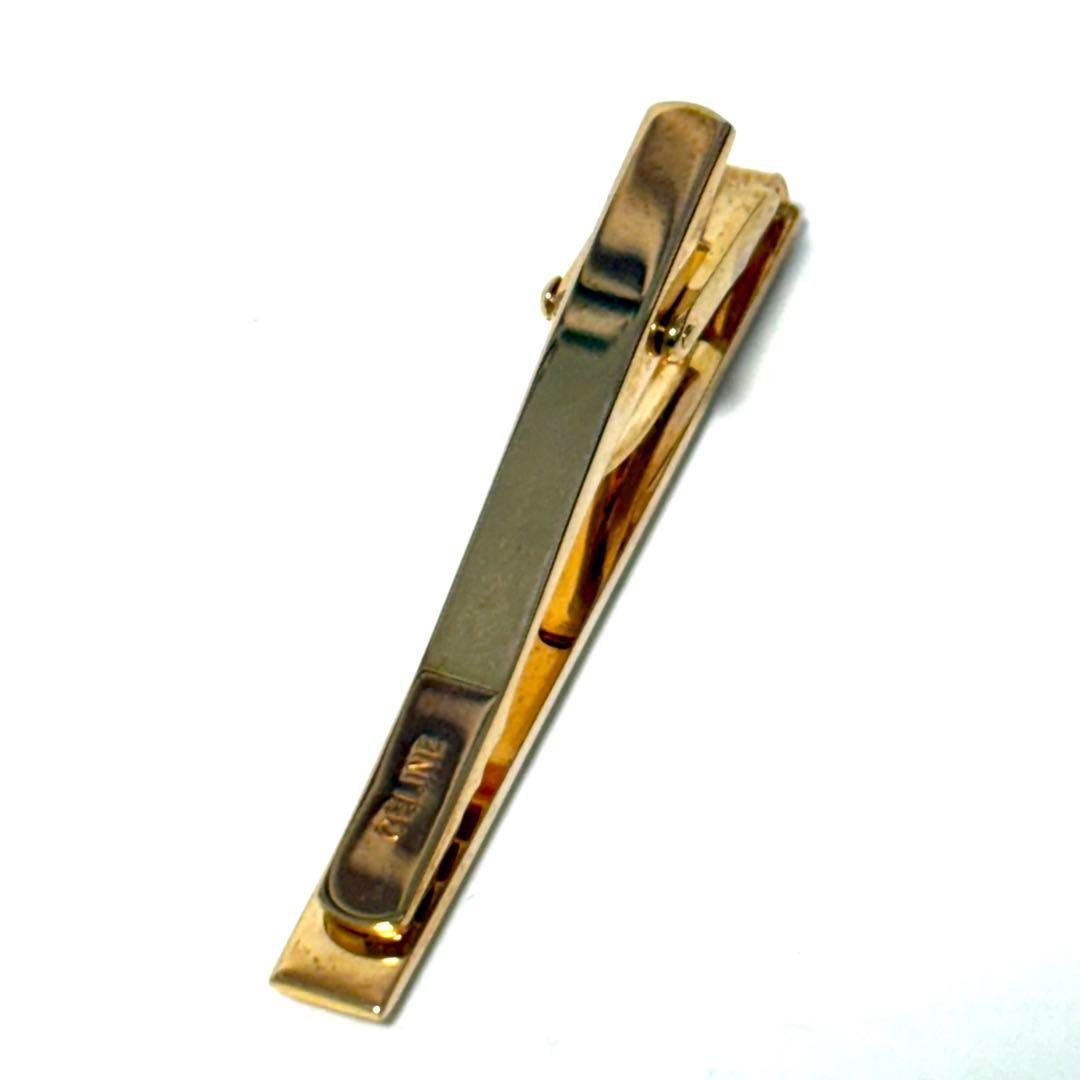 美品✨ セリーヌ ネクタイピン ワインレッド×ゴールド トリオンフ