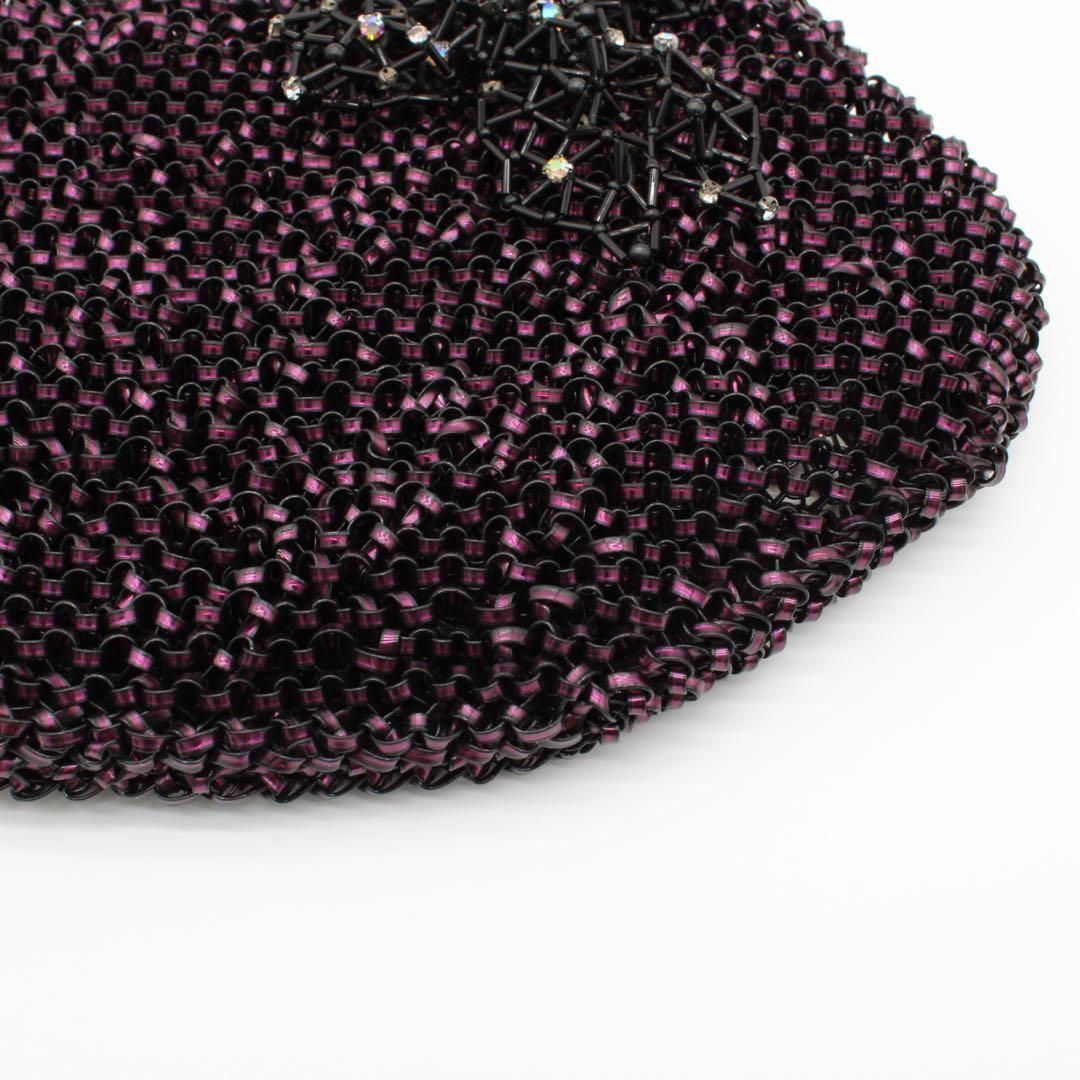 極美品】ANTEPRIMA ワイヤーバッグ ラインストーン ハンドバッグ 紫