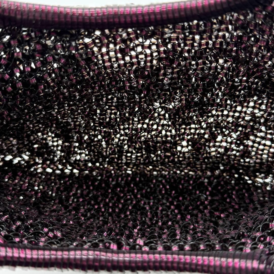 極美品】ANTEPRIMA ワイヤーバッグ ラインストーン ハンドバッグ 紫