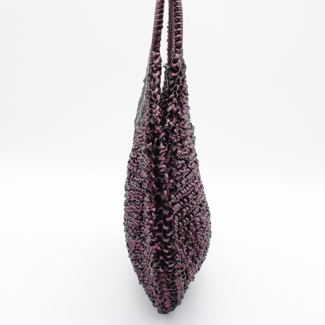 極美品】ANTEPRIMA ワイヤーバッグ ラインストーン ハンドバッグ 紫