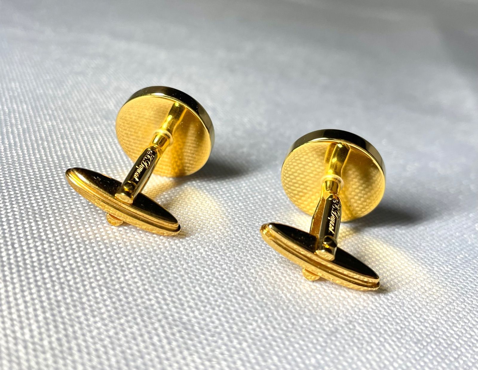 美品 S.T.Dupont デュポン Dロゴ 艶消しシルバー＆ゴールド オーバル